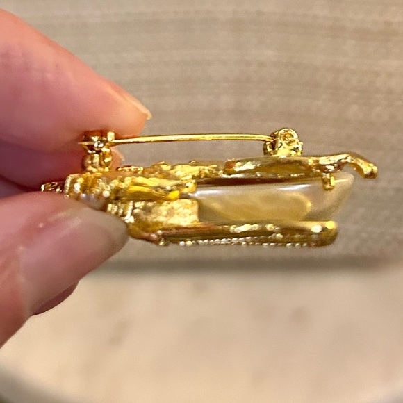 Vintage Bee Brooch Faux Pearl Gold-tone - Picture 15 of 17